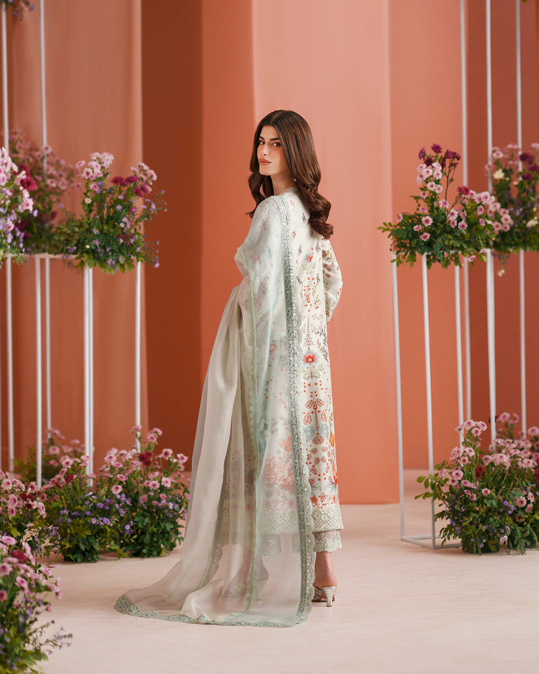 faiza saqlain ice blue dress Terylin – Faiza Saqlain main image 1