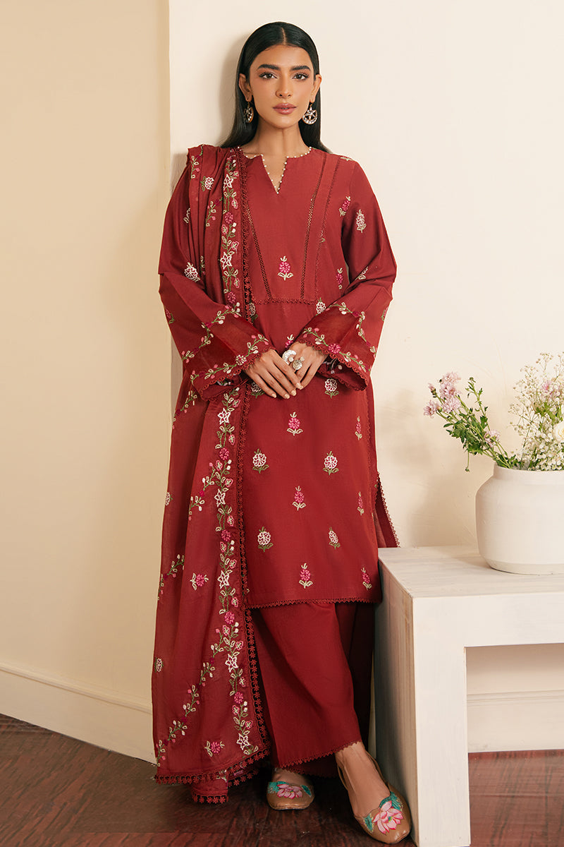 Cross Stitch | Embroidered Lawn Mahiri 24 | SYLVAN RED