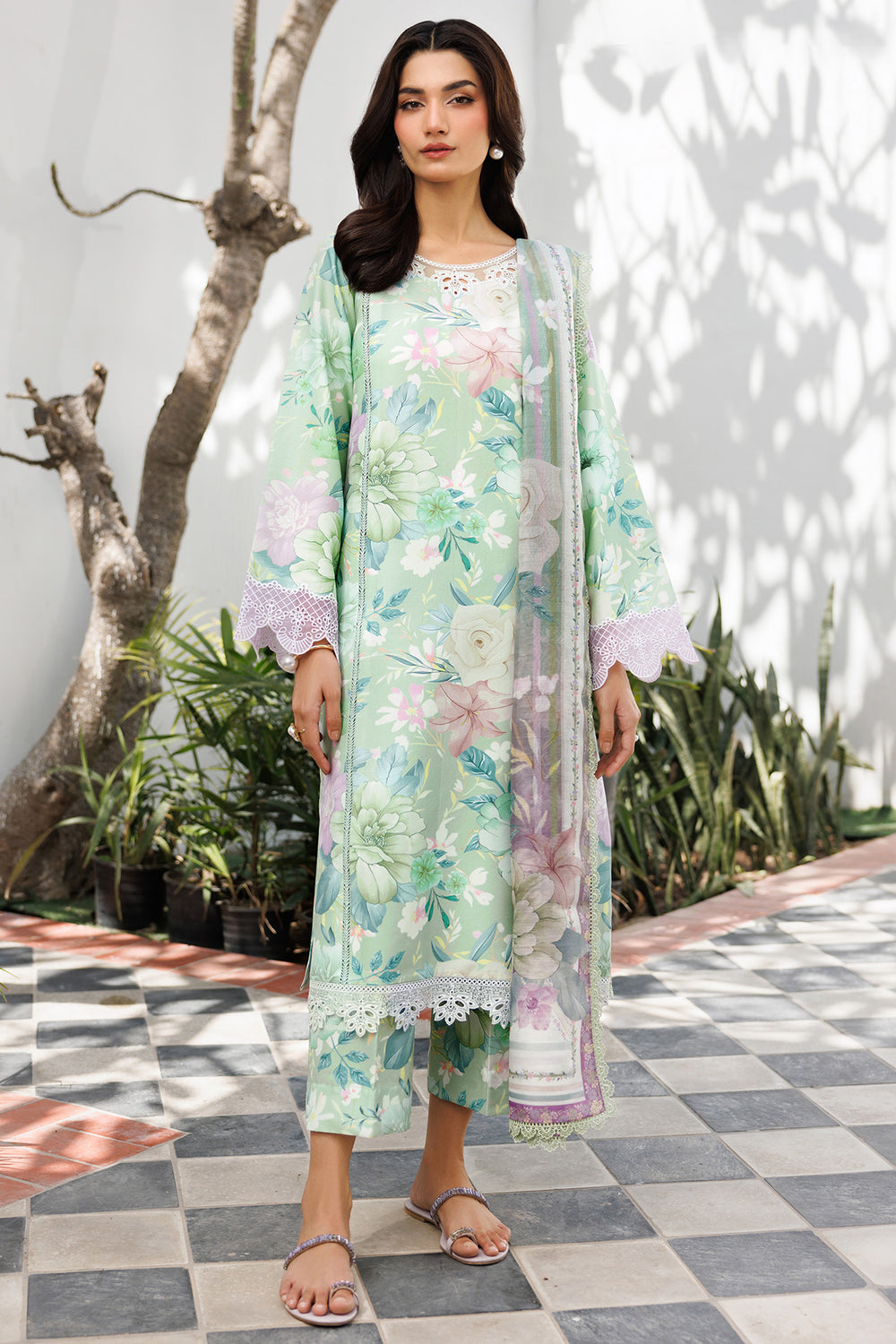 Farasha | Printed Essentials | Silken Sage