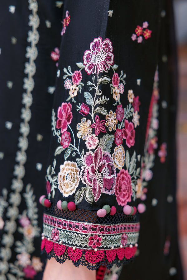 Farasha | Dastoor Embroidered Lawn SS24 | ORNATE NOIR - Pakistani Clothes for women, in United Kingdom and United States