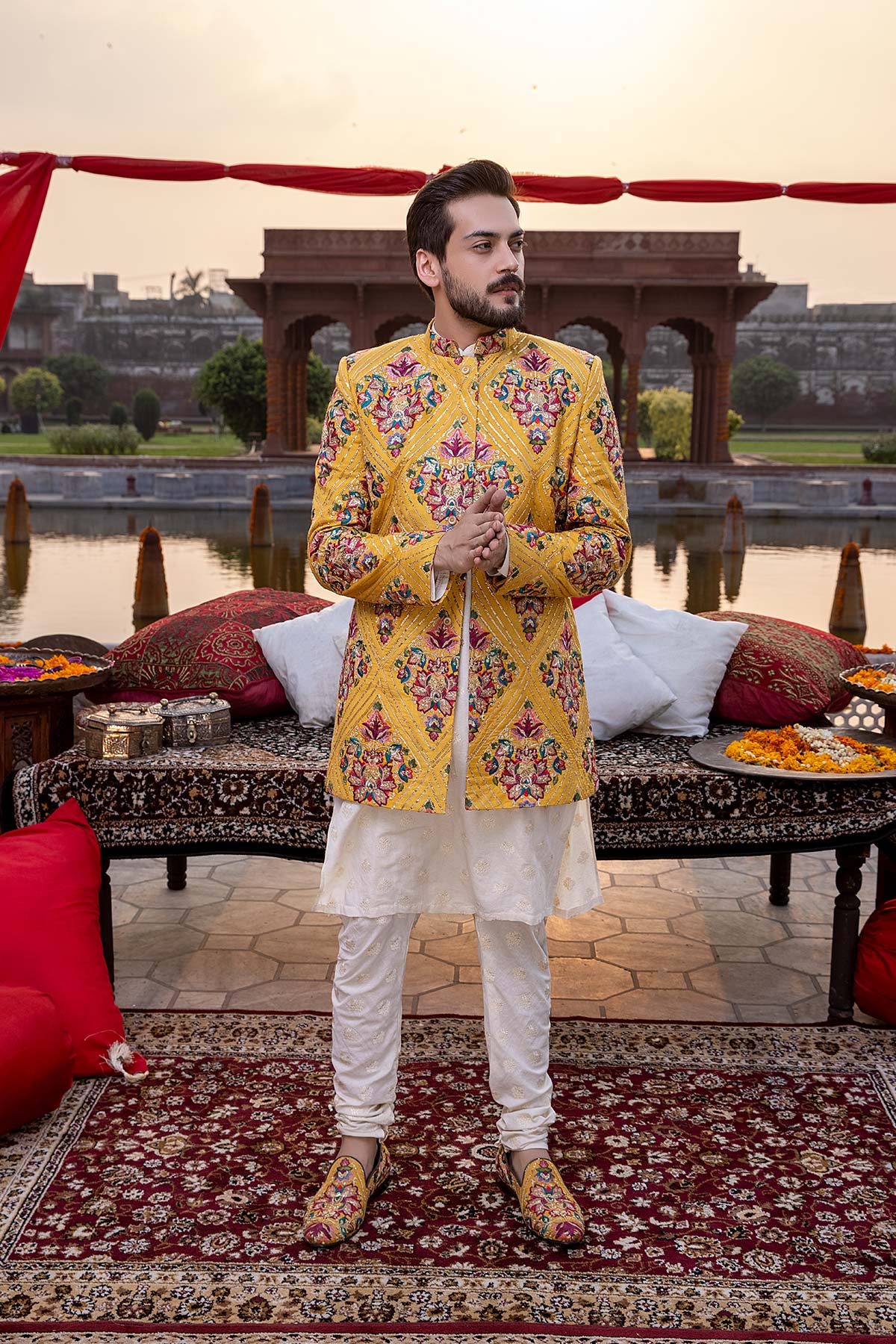 Pakistani Menswear | Mina Kashif | Sherwani D-16