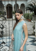 Purple Haze Pret Studio | Apsara Formals |  Ice Blue Organza Outfit - Pakistani Clothes for women, in United Kingdom and United States