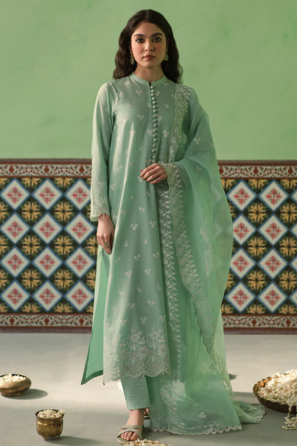 Cross Stitch | Chikankari Lawn | FLORAL WAVE - Hoorain Designer Wear - Pakistani Ladies Branded Stitched Clothes in United Kingdom, United states, CA and Australia