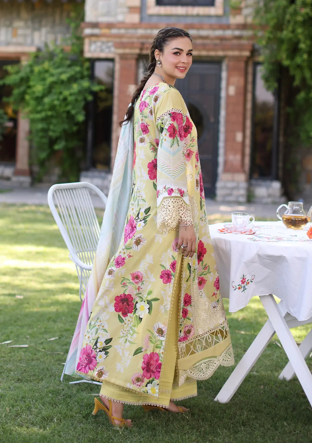 Elaf Premium | Prints Chikankari 24 | 06A SUNSHINE BOUQUET - Pakistani Clothes for women, in United Kingdom and United States