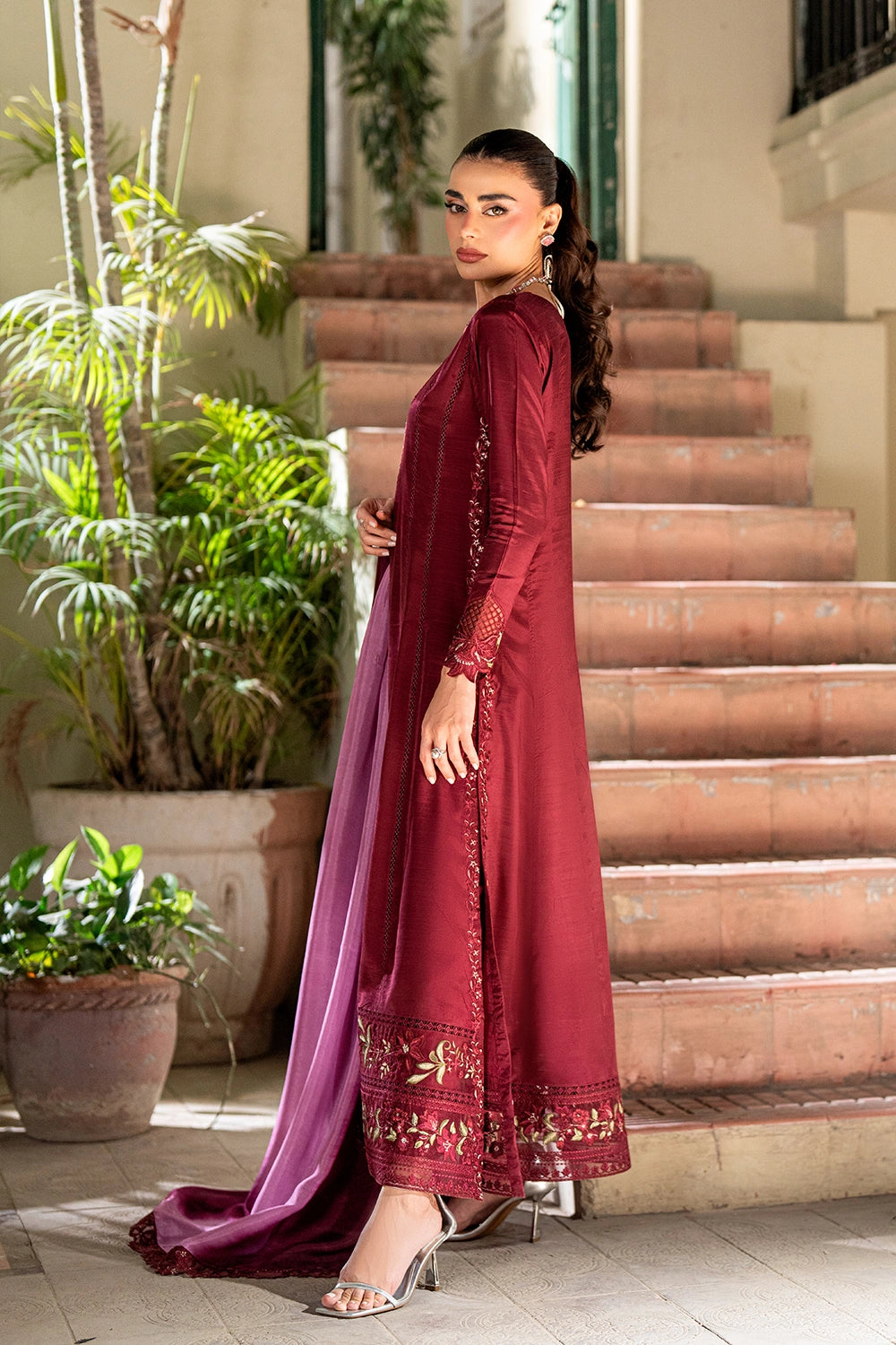 burgundy pakistani dress Buy Maroon Pakistani Eid Dresses Online for Women in USA