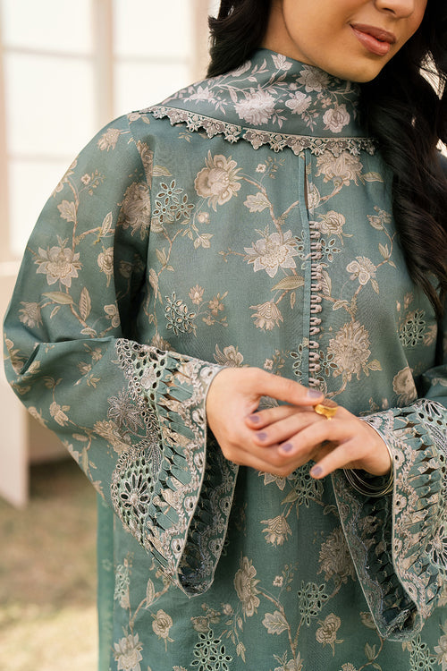 Baroque | Luxury Pret 24 | LAWN UF-599 - Pakistani Clothes for women, in United Kingdom and United States