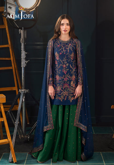 Asim Jofa | Lumiere Formals | AJLFC-07 EMBROIDERED NET