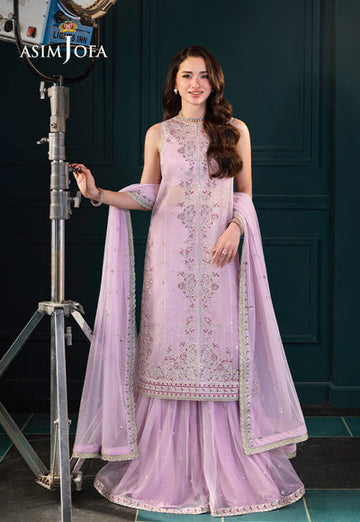Asim Jofa | Lumiere Formals | AJLFC-09 EMBROIDERED SOFT NET ORGANZA