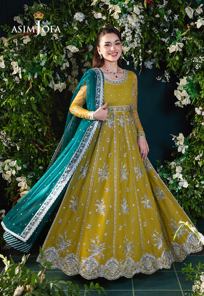 Asim Jofa | Lumiere Formals | AJLFC-10 EMBROIDERED NET