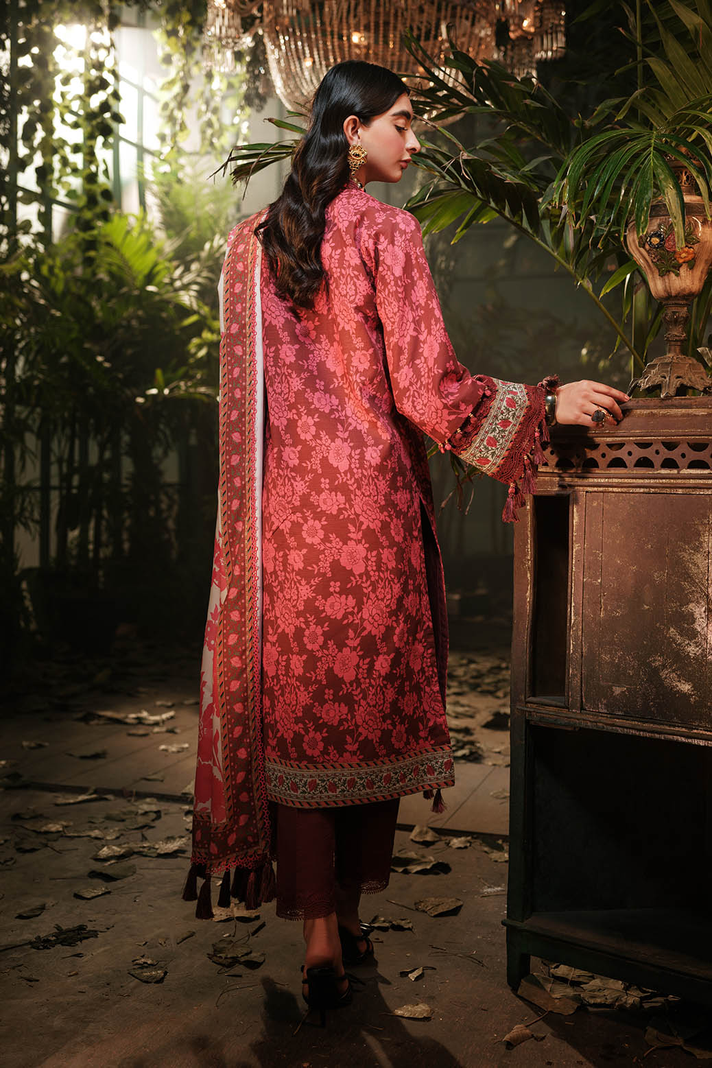 Bonanza Satrangi | Khaddar and Viscose | SCARLET