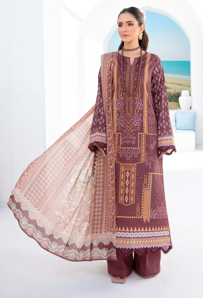 Humdum | Saira Bano Lawn 24 | D07 - Pakistani Clothes for women, in United Kingdom and United States