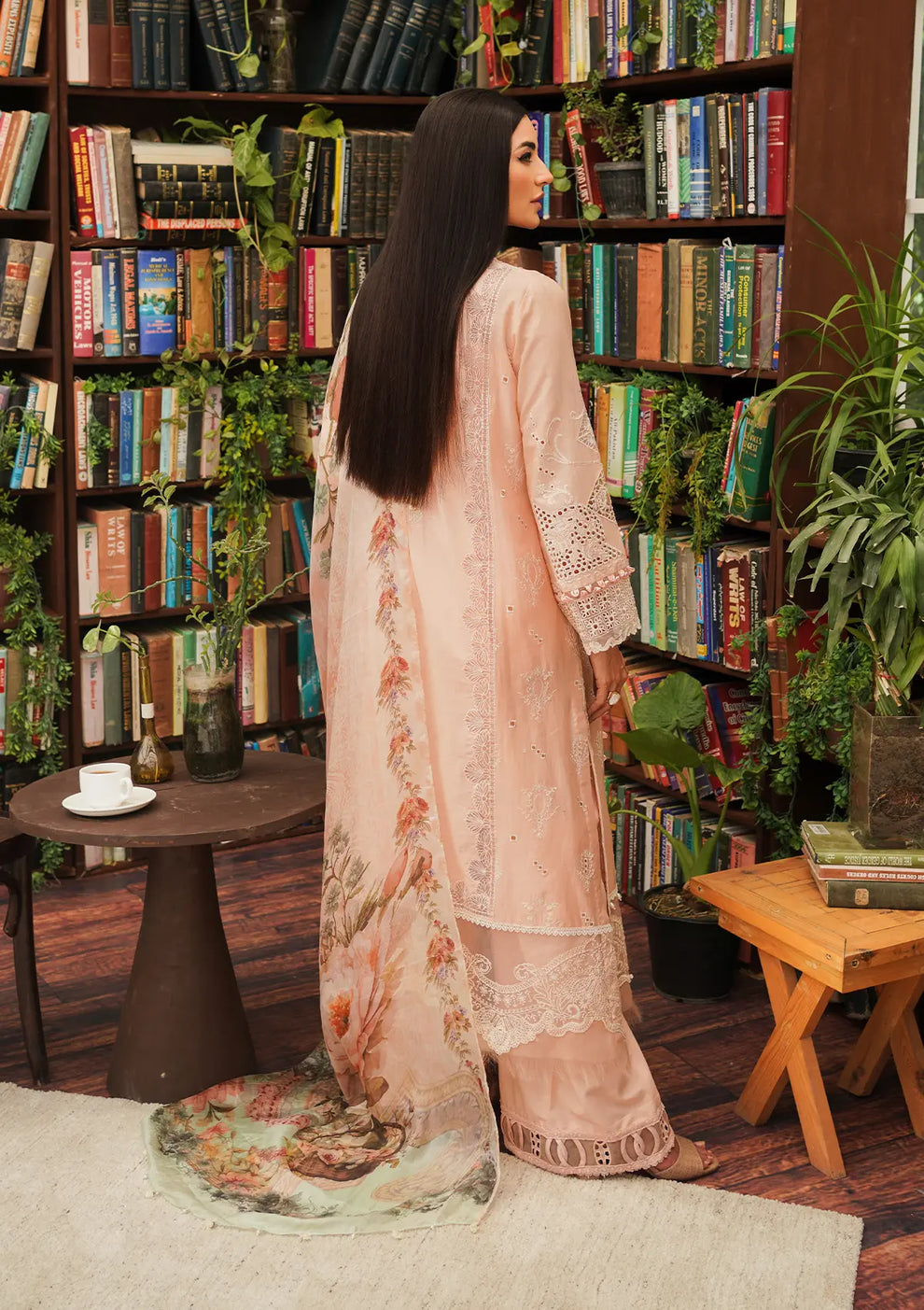 Kahf Premium | Luxury Lawn 24 | KLE-03A Flamingo - Pakistani Clothes for women, in United Kingdom and United States