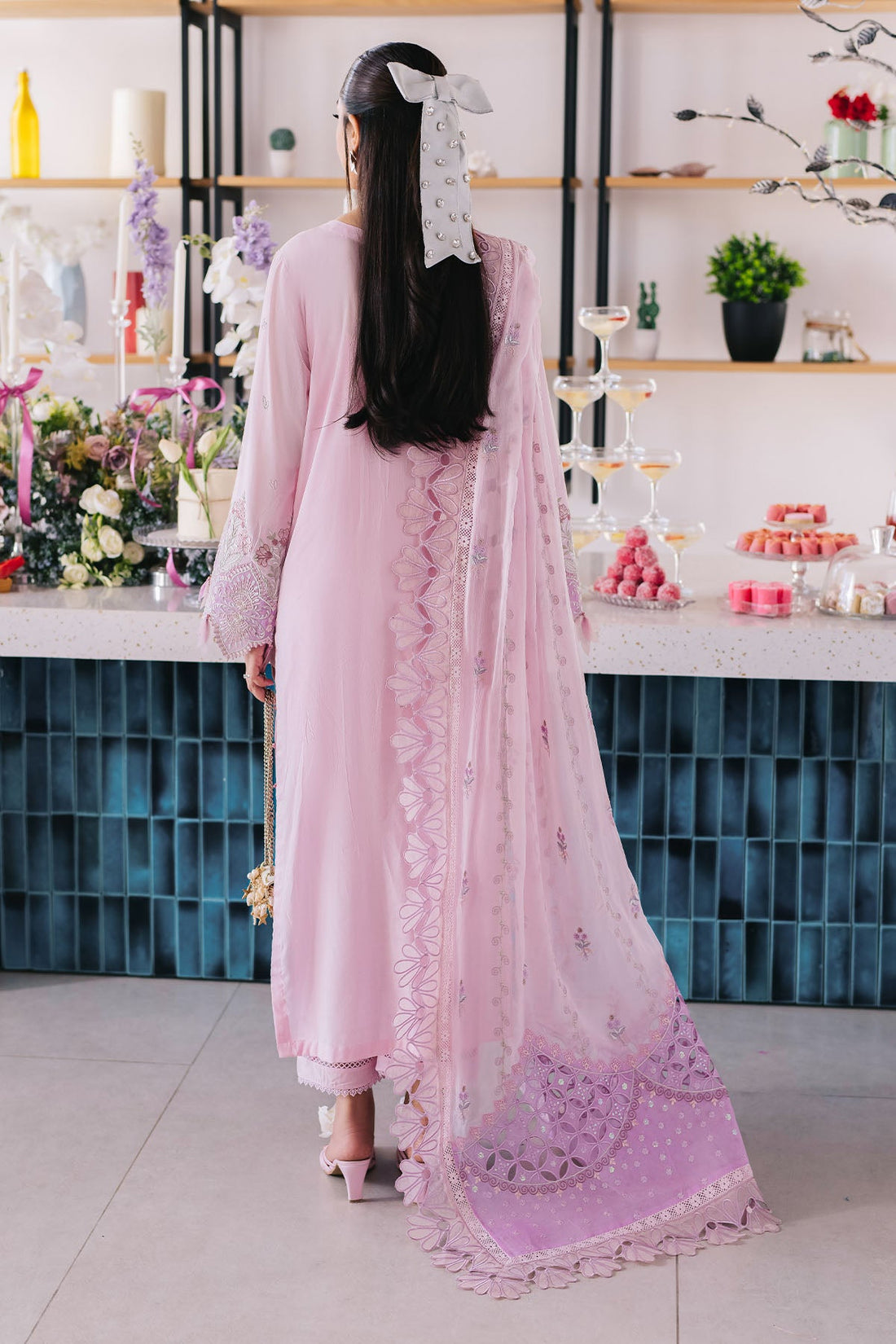 Nureh | Eid Escape Lawn | SPARKLE PINK NE-87 - Pakistani Clothes for women, in United Kingdom and United States