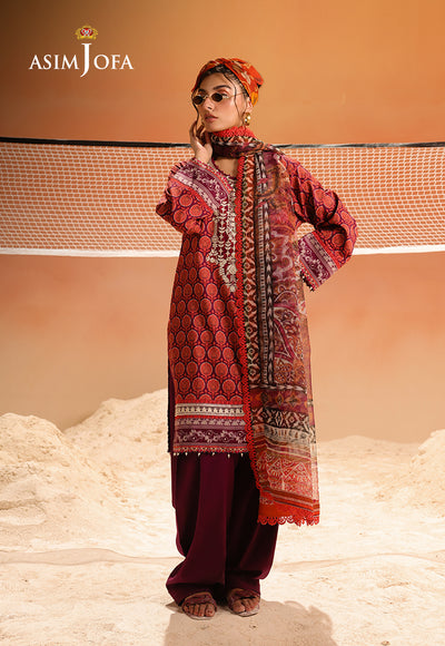 Asim Jofa | Summer Rhapsody | AJUBU-26 Printed Embroidered Lawn