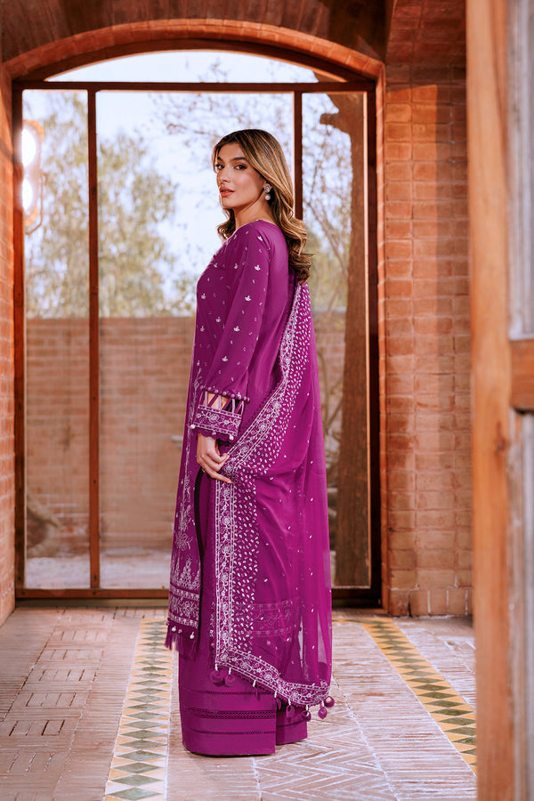 Farasha | Dastoor Embroidered Lawn SS24 | TEMPTING BERY - Pakistani Clothes for women, in United Kingdom and United States