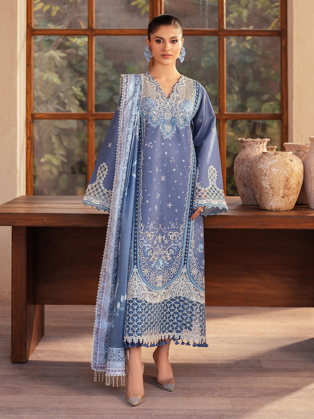 Bin Ilyas | Mehroze Luxury Lawn 25 | 91 - A