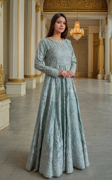 premium embroidered formal dresses stylish Elegant Tulle Evening Gown With Embroidered Floral Bodice