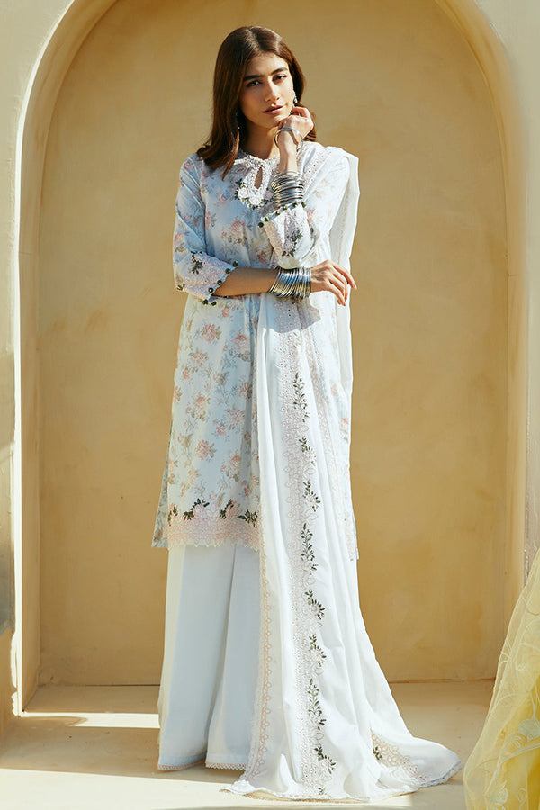 Cross Stitch | Premium Lawn 24 | FLORAL MARINE - Hoorain Designer Wear - Pakistani Designer Clothes for women, in United Kingdom, United states, CA and Australia
