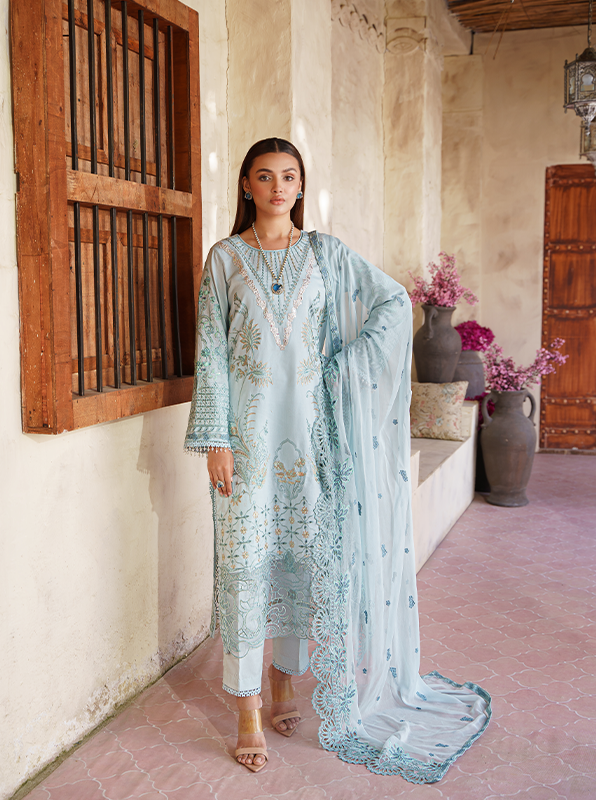 Zebtan | Zeenat Luxury Lawn Eid Collection | ZL 06 - Hoorain Designer Wear - Pakistani Ladies Branded Stitched Clothes in United Kingdom, United states, CA and Australia