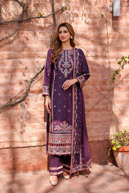 Farasha | Kaavish Lawn 24 | SHADOW BERRY - Hoorain Designer Wear - Pakistani Ladies Branded Stitched Clothes in United Kingdom, United states, CA and Australia