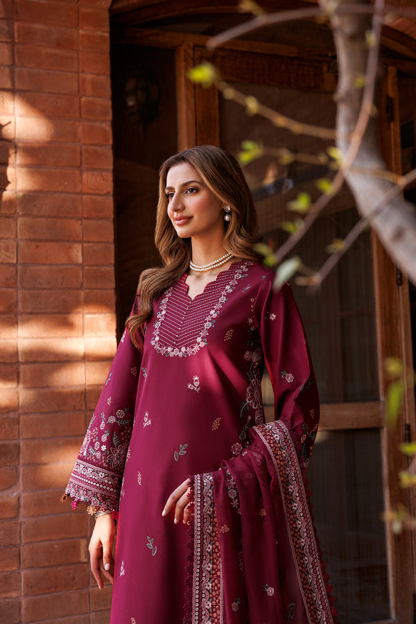 Farasha | Dastoor Embroidered Lawn SS24 | RUBY GLAM - Hoorain Designer Wear - Pakistani Designer Clothes for women, in United Kingdom, United states, CA and Australia