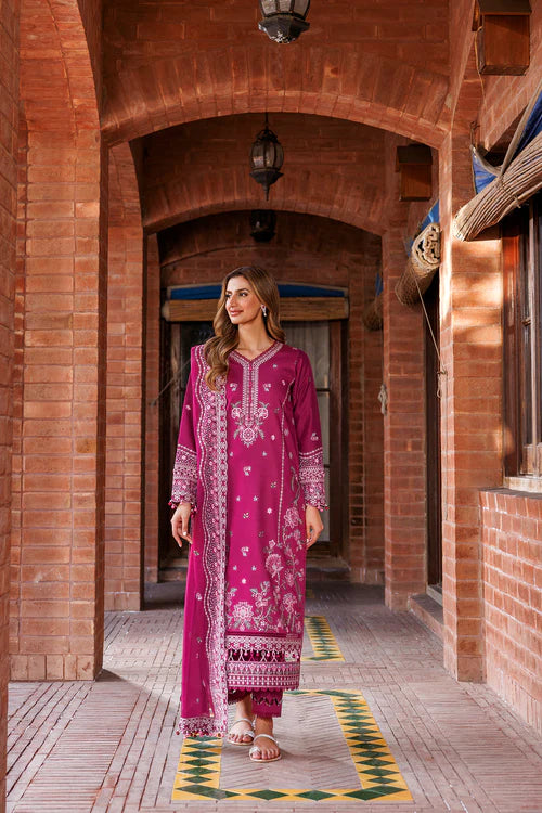 Farasha | Kaavish Lawn 24 | ROSY SOMBER - Hoorain Designer Wear - Pakistani Ladies Branded Stitched Clothes in United Kingdom, United states, CA and Australia