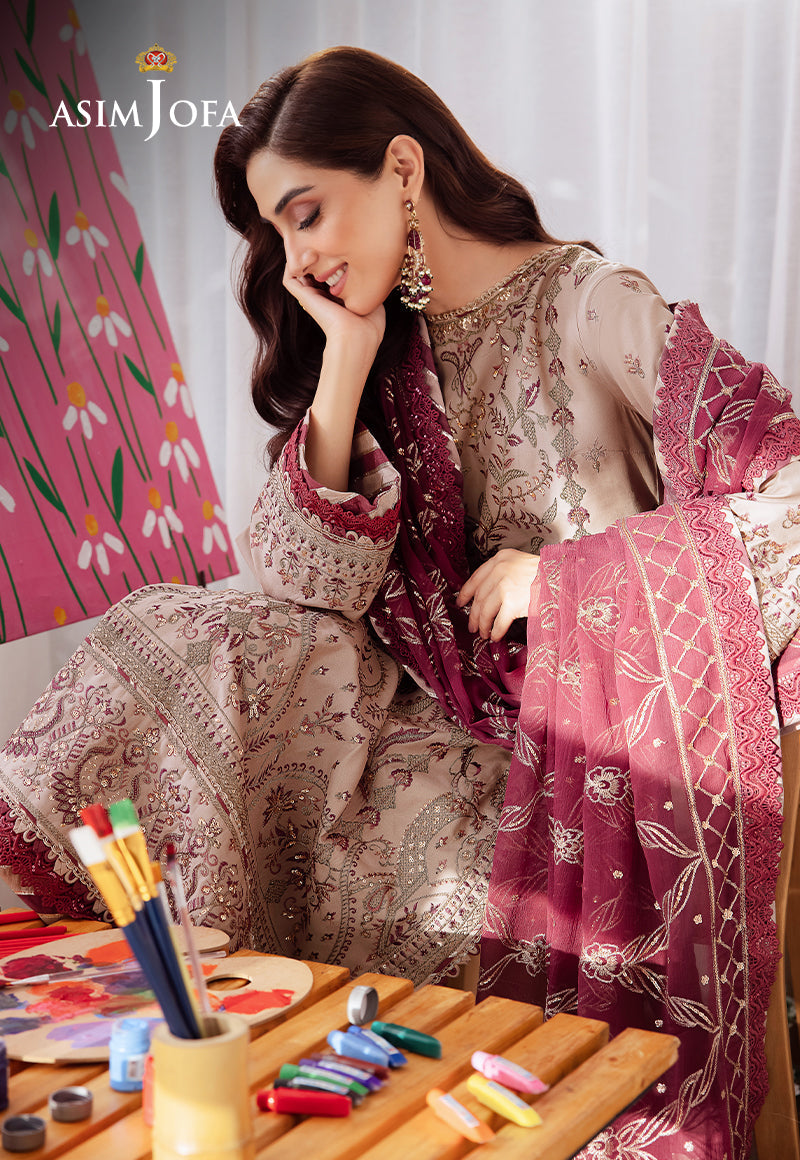 Asim Jofa | Uraan Lawn Chiffon Collection | AJUR-10 - Pakistani Clothes for women, in United Kingdom and United States