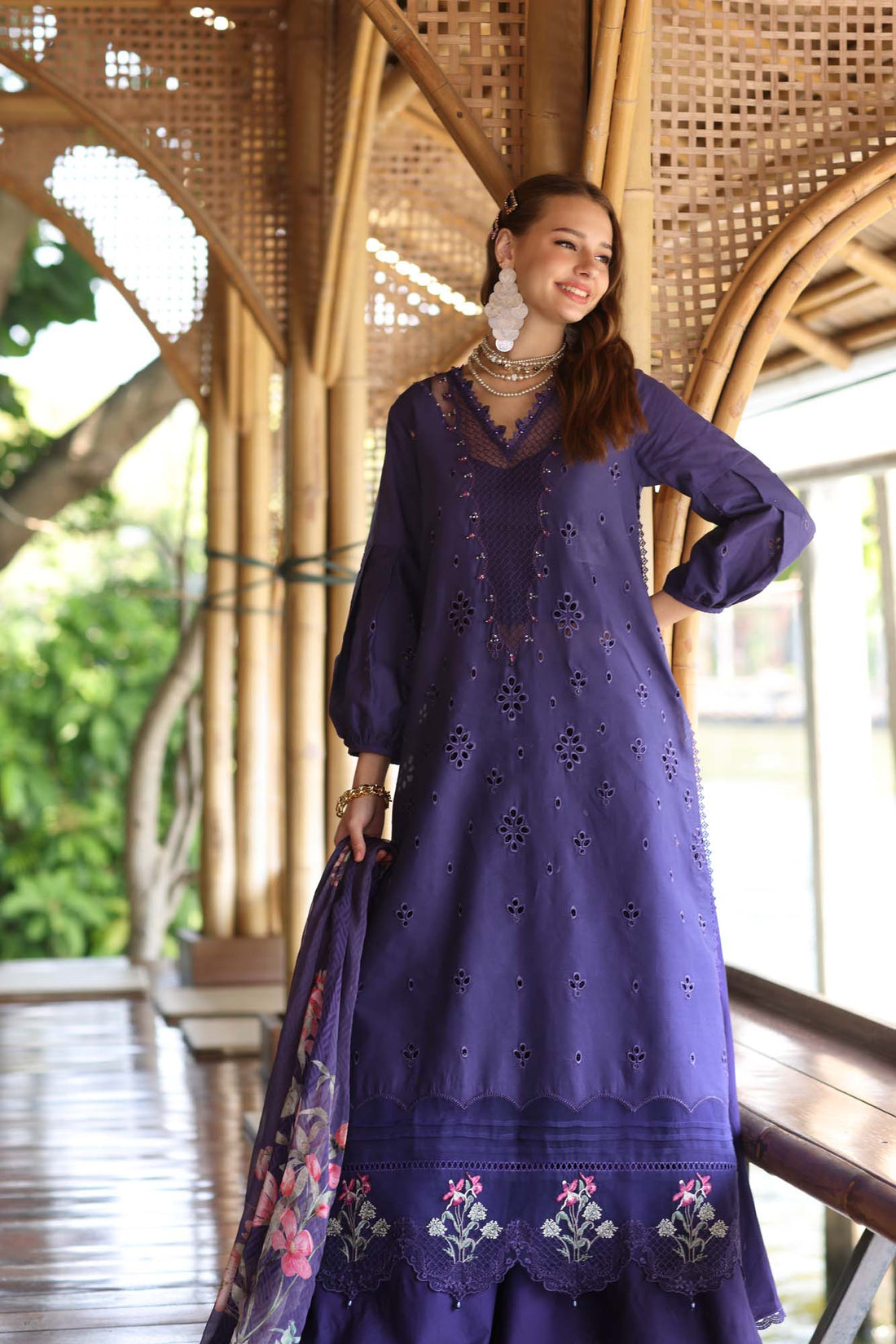 Noor by Saadia Asad | Eid Luxe Printedkari | D7-B