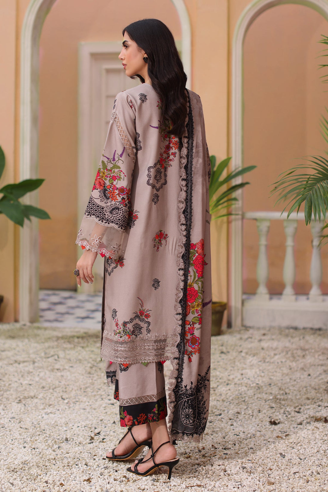 Charizma | Sheen Embroidered Linen Shawl | SHW4-02