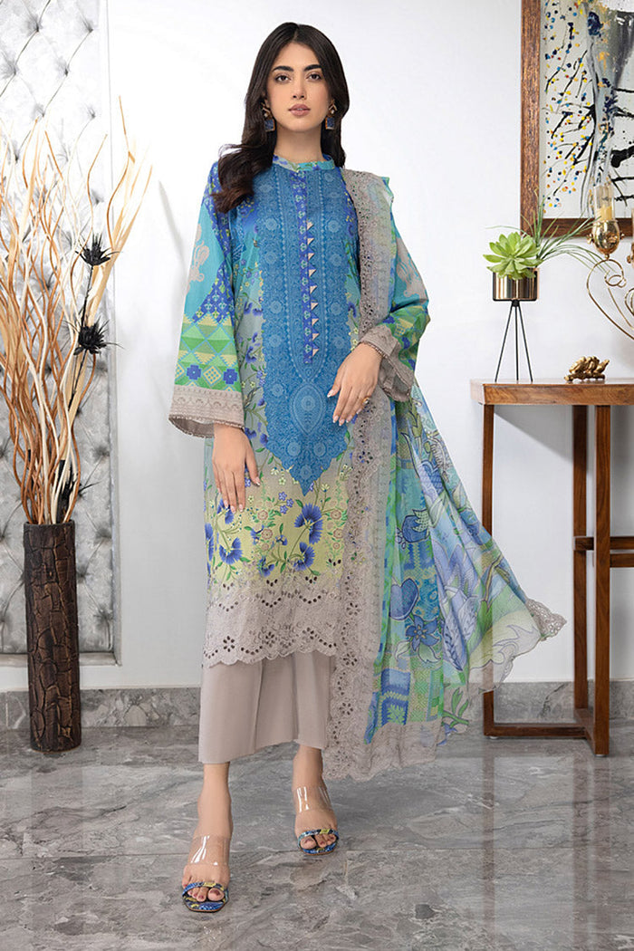 Charizma |Combination Lawn Collection | CC-24 - Pakistani Clothes for women, in United Kingdom and United States