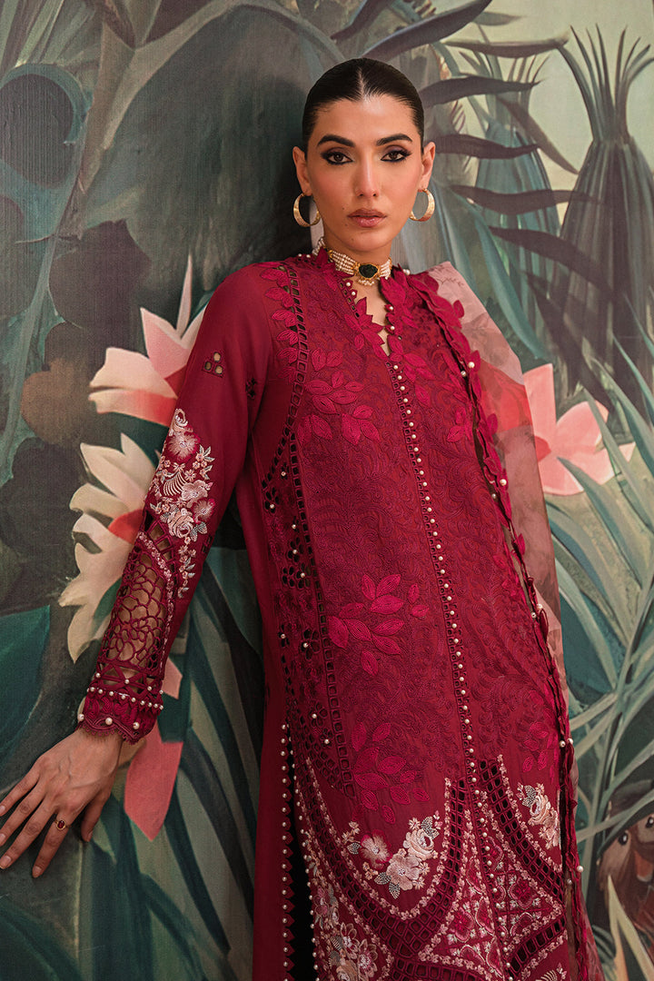 Afrozeh | The Pinted Grden Lawn 24 | Dahlia Dusk - Hoorain Designer Wear - Pakistani Designer Clothes for women, in United Kingdom, United states, CA and Australia