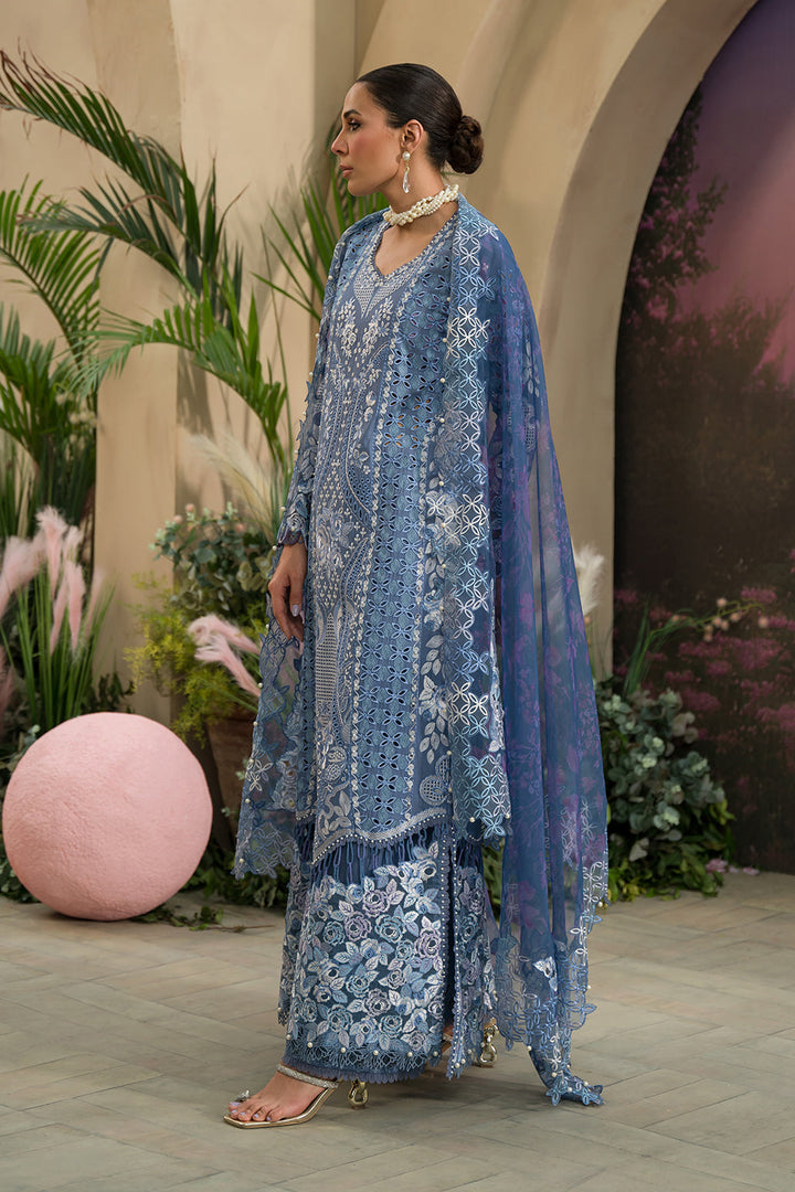 Afrozeh | The Pinted Grden Lawn 24 | Indigo Ink - Hoorain Designer Wear - Pakistani Designer Clothes for women, in United Kingdom, United states, CA and Australia