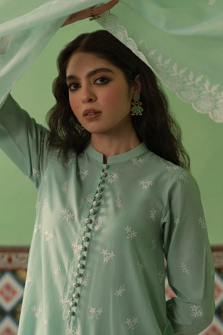Cross Stitch | Chikankari Lawn | FLORAL WAVE - Hoorain Designer Wear - Pakistani Ladies Branded Stitched Clothes in United Kingdom, United states, CA and Australia