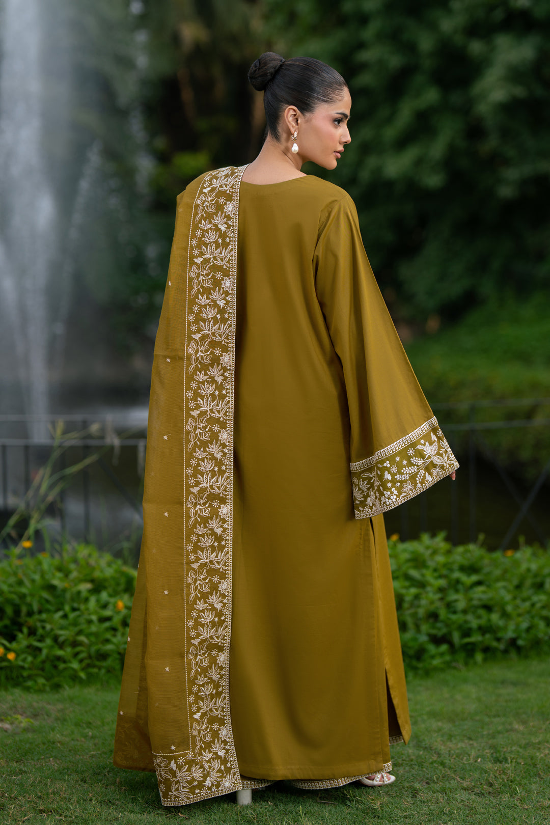 Alizeh | Printed Lawn | AF-EL-7075-Moss