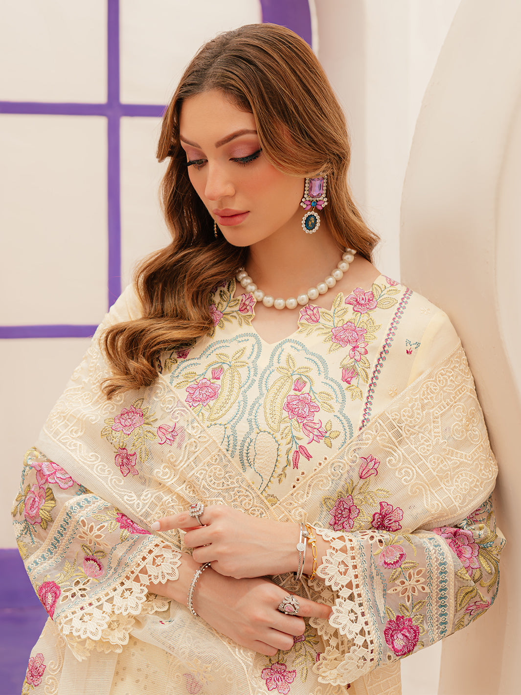 Mahnur | Allenura Luxury Lawn 24 | AMOUR - Pakistani Clothes for women, in United Kingdom and United States