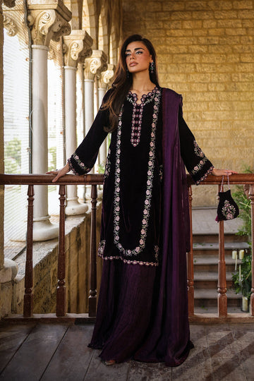 Sahar | Luxury Pret 25 | Aubergine Noir