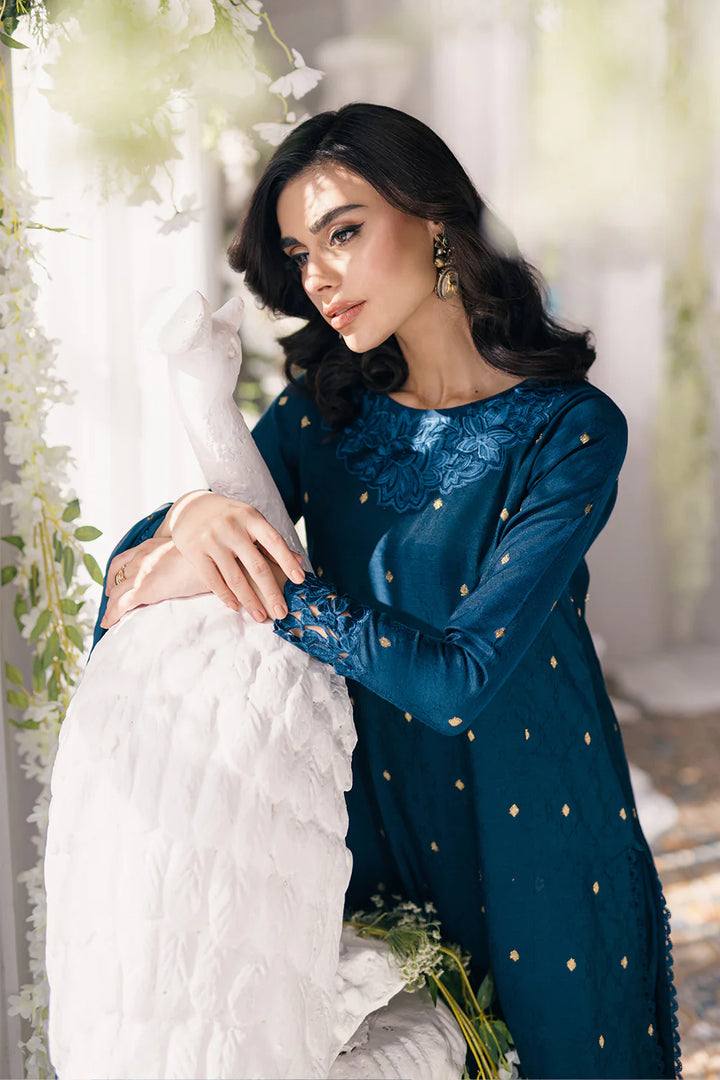 Azure | Ensembles Embroidered Formals | Aegean Breeze - Hoorain Designer Wear - Pakistani Ladies Branded Stitched Clothes in United Kingdom, United states, CA and Australia
