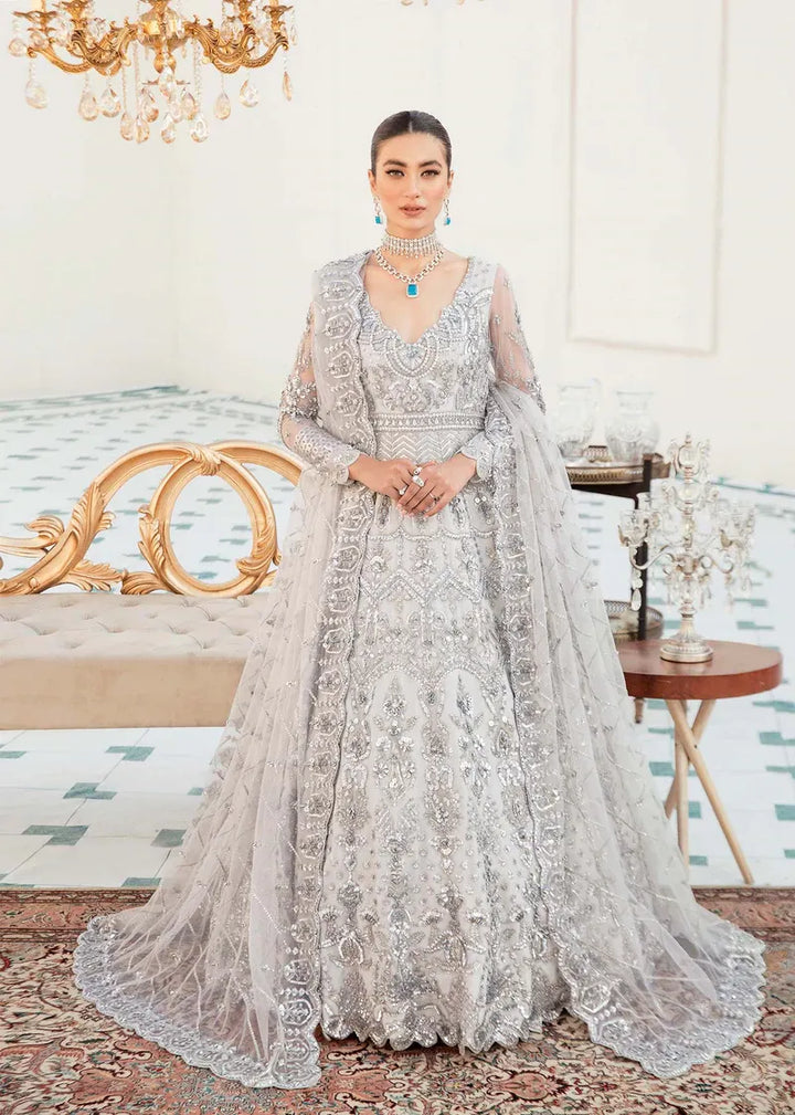 Akbar Aslam | Orphic Bridals | Slate - Hoorain Designer Wear - Pakistani Ladies Branded Stitched Clothes in United Kingdom, United states, CA and Australia