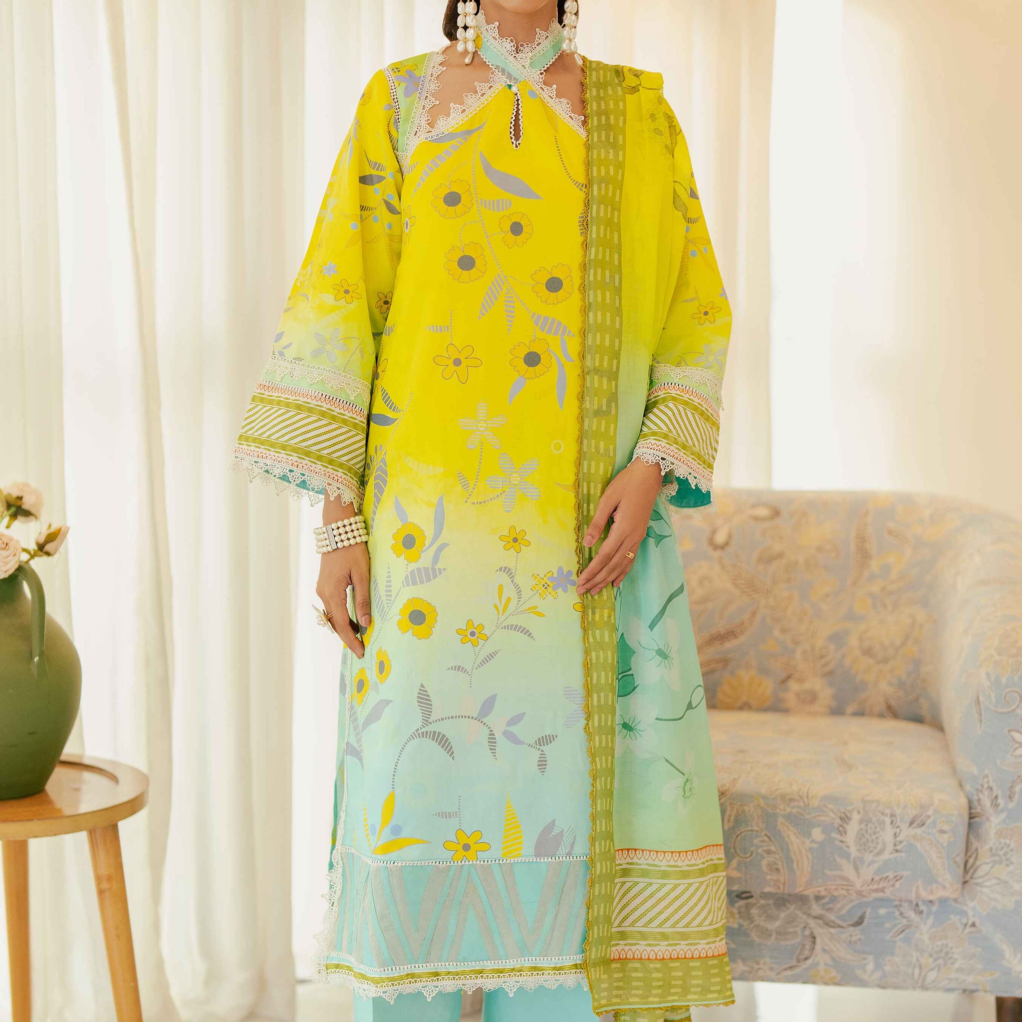 Al Zohaib | Sun Shine Bloom Cotton Silk |  SCS-24-09