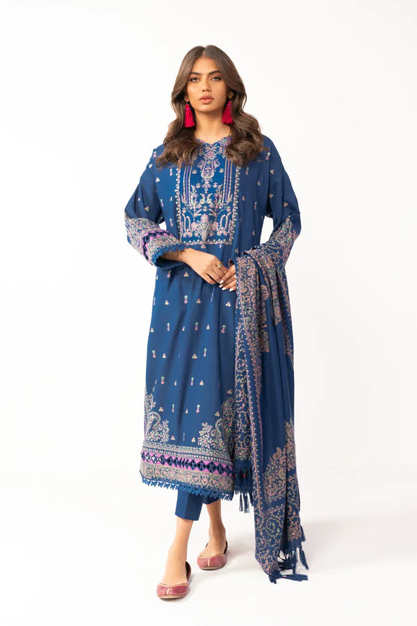 Alkaram | Shawl Collection | Navy - Hoorain Designer Wear - Pakistani Ladies Branded Stitched Clothes in United Kingdom, United states, CA and Australia