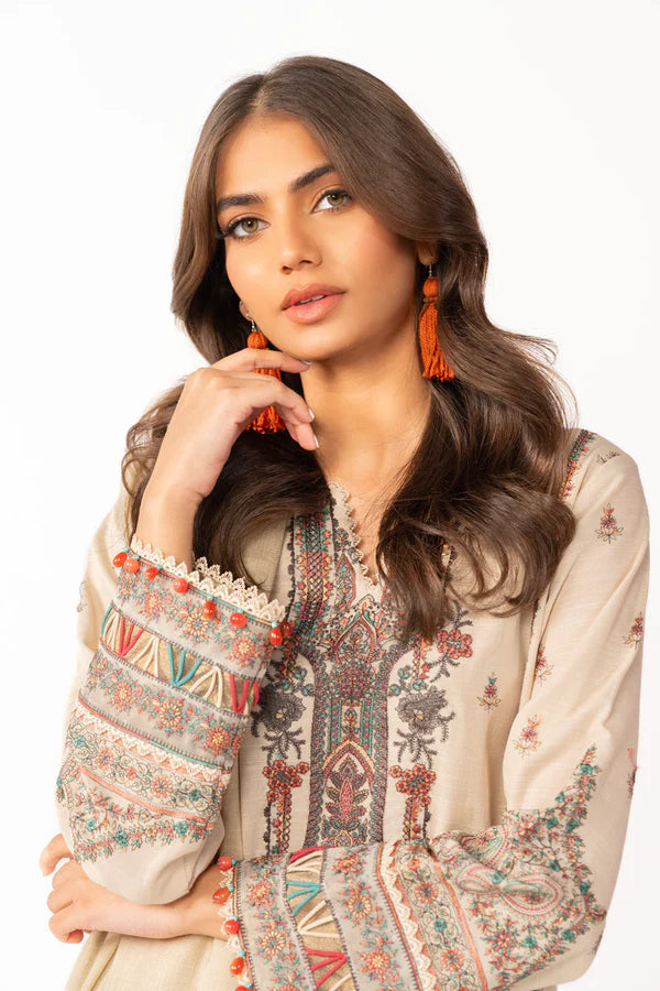 Alkaram | Shawl Collection | Beige - Hoorain Designer Wear - Pakistani Ladies Branded Stitched Clothes in United Kingdom, United states, CA and Australia