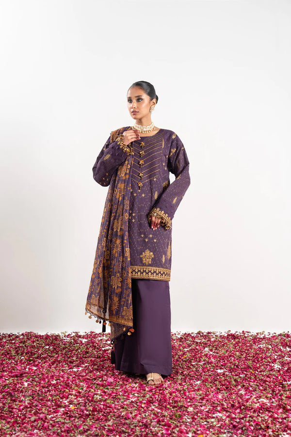 Alkaram | Festive Collection | FC-W-13D-23-3-Purple - Hoorain Designer Wear - Pakistani Ladies Branded Stitched Clothes in United Kingdom, United states, CA and Australia
