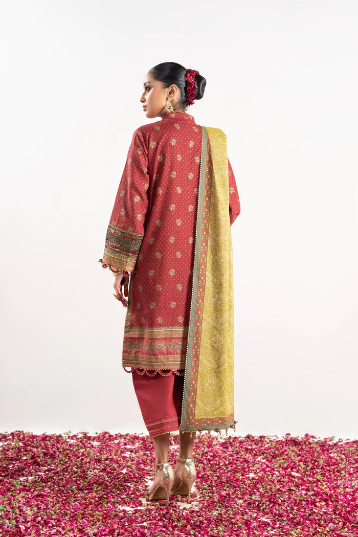 Alkaram | Festive Collection | FC-W-19G-23-3-Red - Hoorain Designer Wear - Pakistani Ladies Branded Stitched Clothes in United Kingdom, United states, CA and Australia