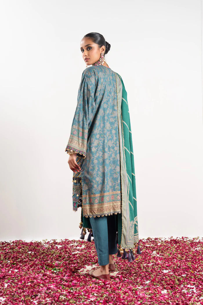 Alkaram | Festive Collection | FC-W-28K-23-3-Bluish Grey - Hoorain Designer Wear - Pakistani Ladies Branded Stitched Clothes in United Kingdom, United states, CA and Australia