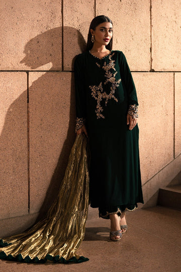 Ammara Khan | Rendezvous Velvet | Emerald Jewel of the East Velvet Set (D-04)