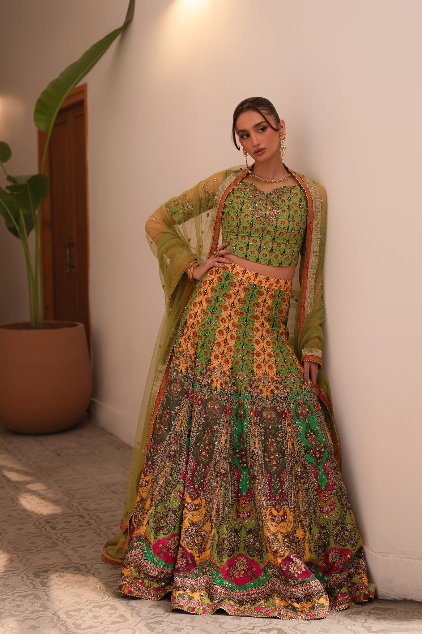 Ammara Khan | Ronaq Luxury Formals | Multi Kali Lehnga Choli (D-06)