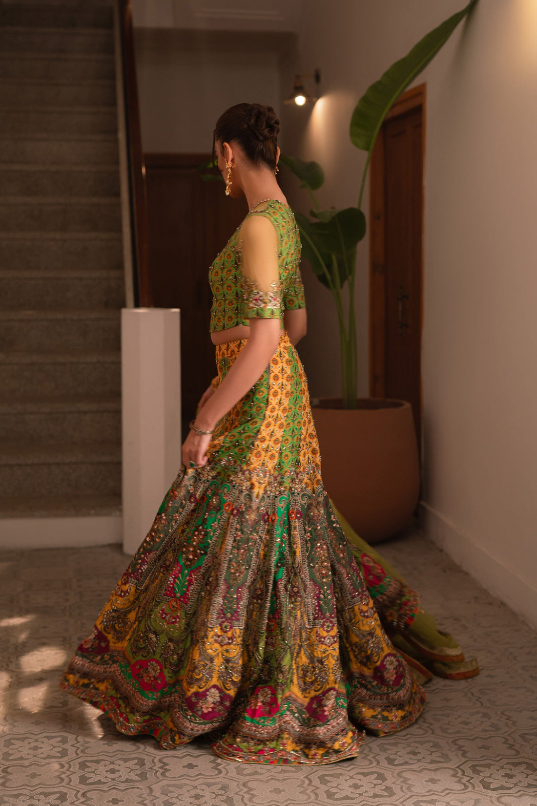 Ammara Khan | Ronaq Luxury Formals | Multi Kali Lehnga Choli (D-06)