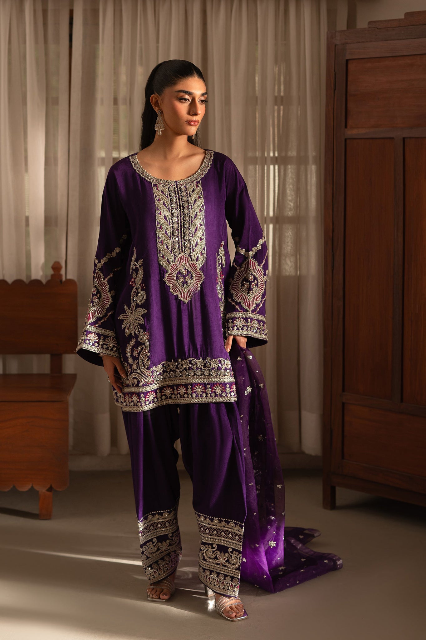 Ammara Khan | Ronaq Luxury Formals | Luxe Kurta Shalwar Set (D-08)