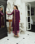 Maryum n Maria | Freesia Ariya Formals | SW23-502 - PLUM - Roshan - Pakistani Clothes for women, in United Kingdom and United States