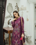 Maryum n Maria | Freesia Ariya Formals | SW23-502 - PLUM - Roshan - Pakistani Clothes for women, in United Kingdom and United States